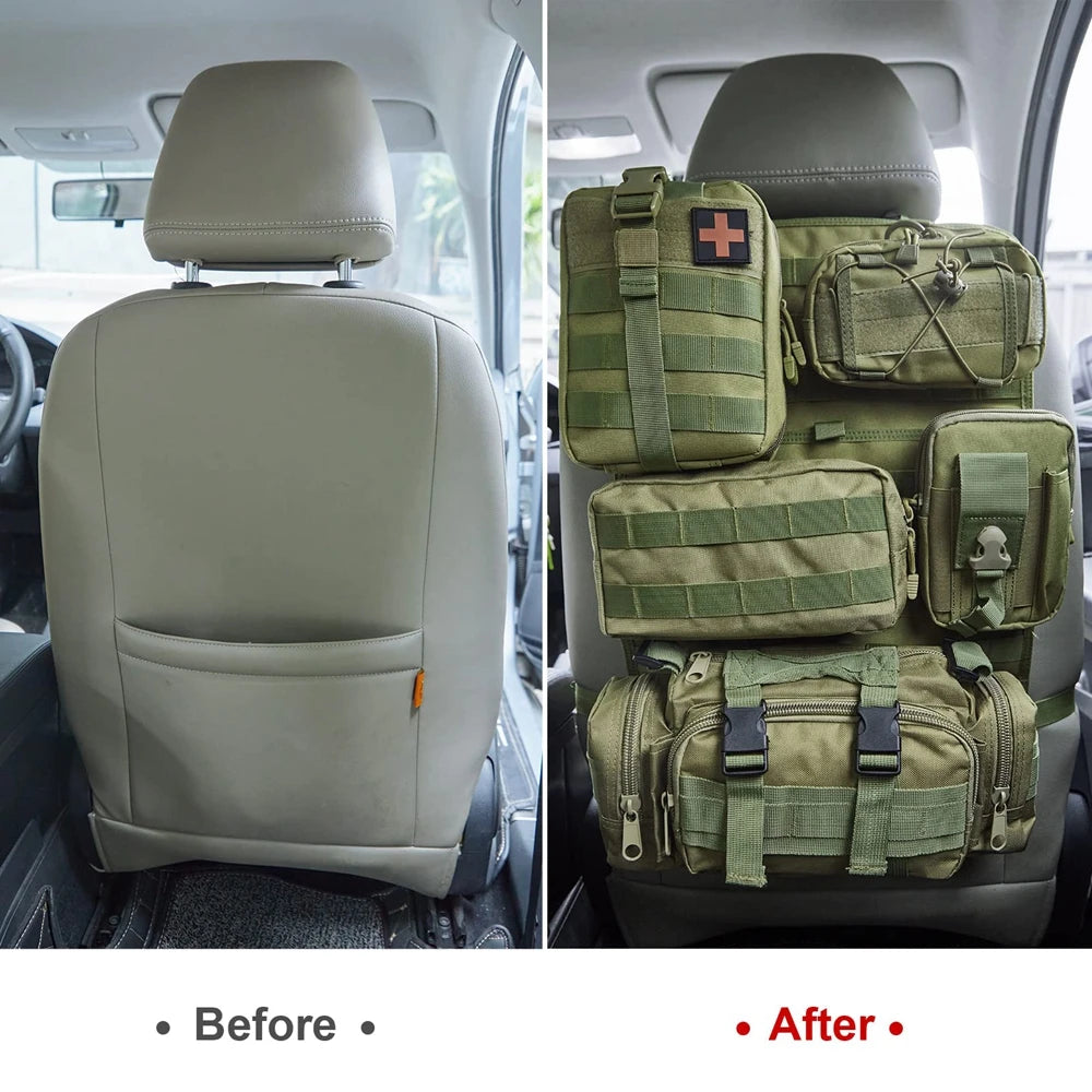 Tactical MOLLE Seat Organizer Full Set - SkullVibe