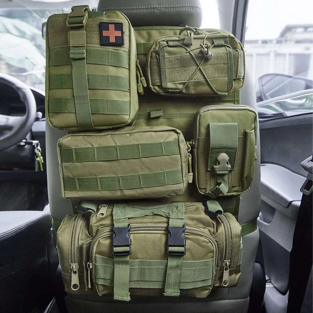 Tactical MOLLE Seat Organizer Full Set - SkullVibe