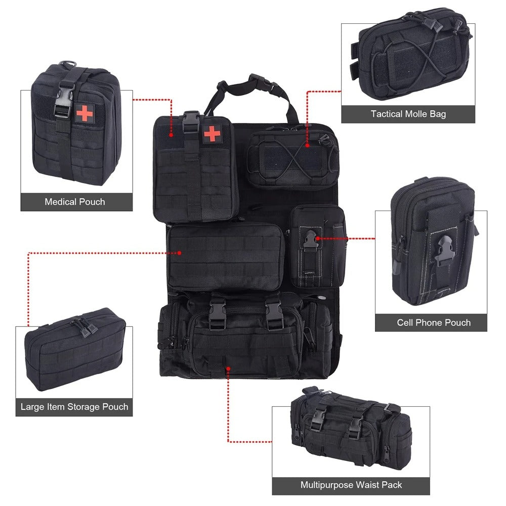 Tactical Car Seat Backrest Organiser Update Tactical Vehicle Panel