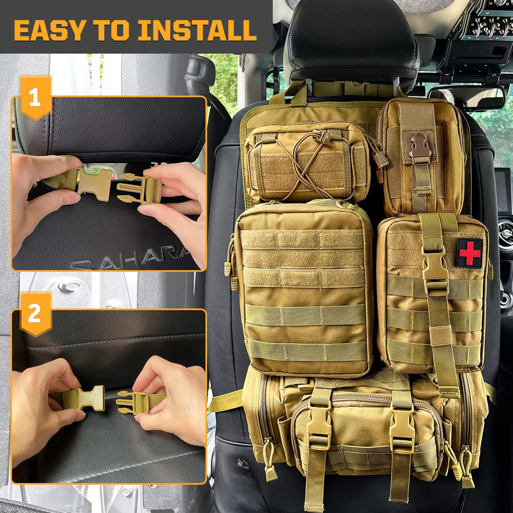 Tactical MOLLE Seat Organizer Full Set - SkullVibe