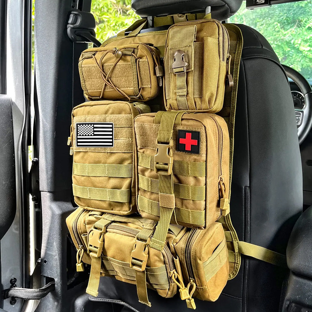 Tactical MOLLE Seat Organizer Full Set - SkullVibe