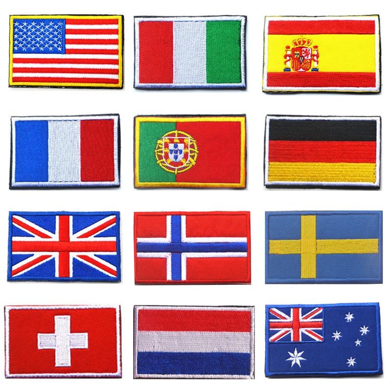 Embroidered Country Flag Patches