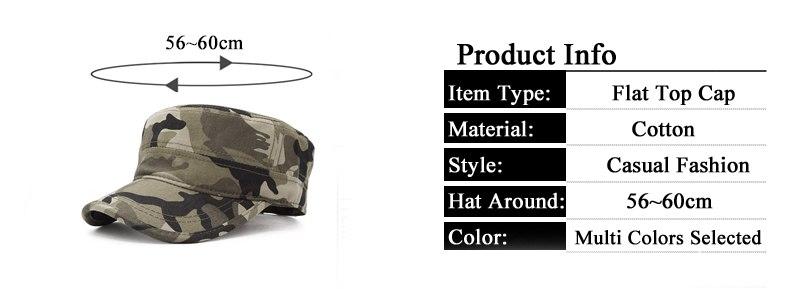 Camouflage Flat Top Dad Hat - SkullVibe