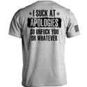 I Suck at Apologies