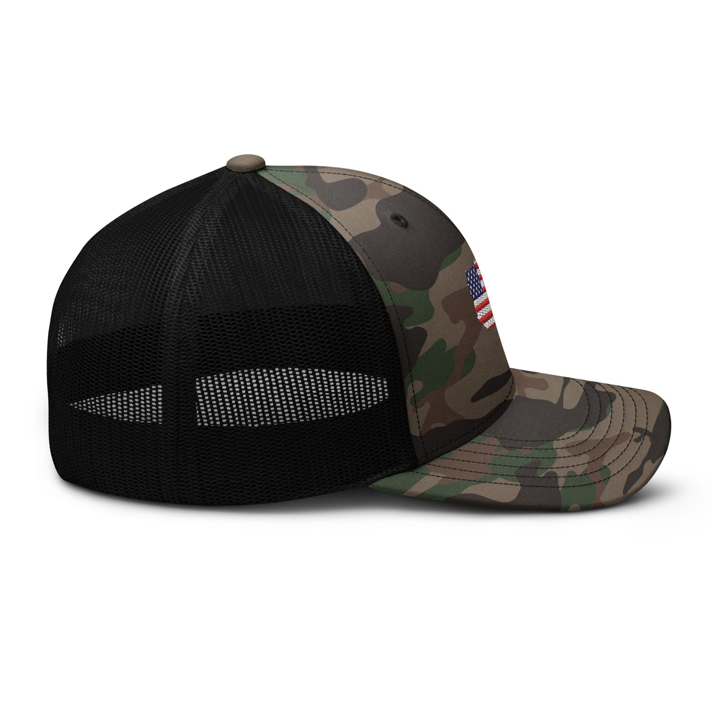 US Flag Camo trucker hat - SkullVibe