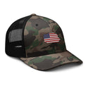 US Flag Camo trucker hat - SkullVibe