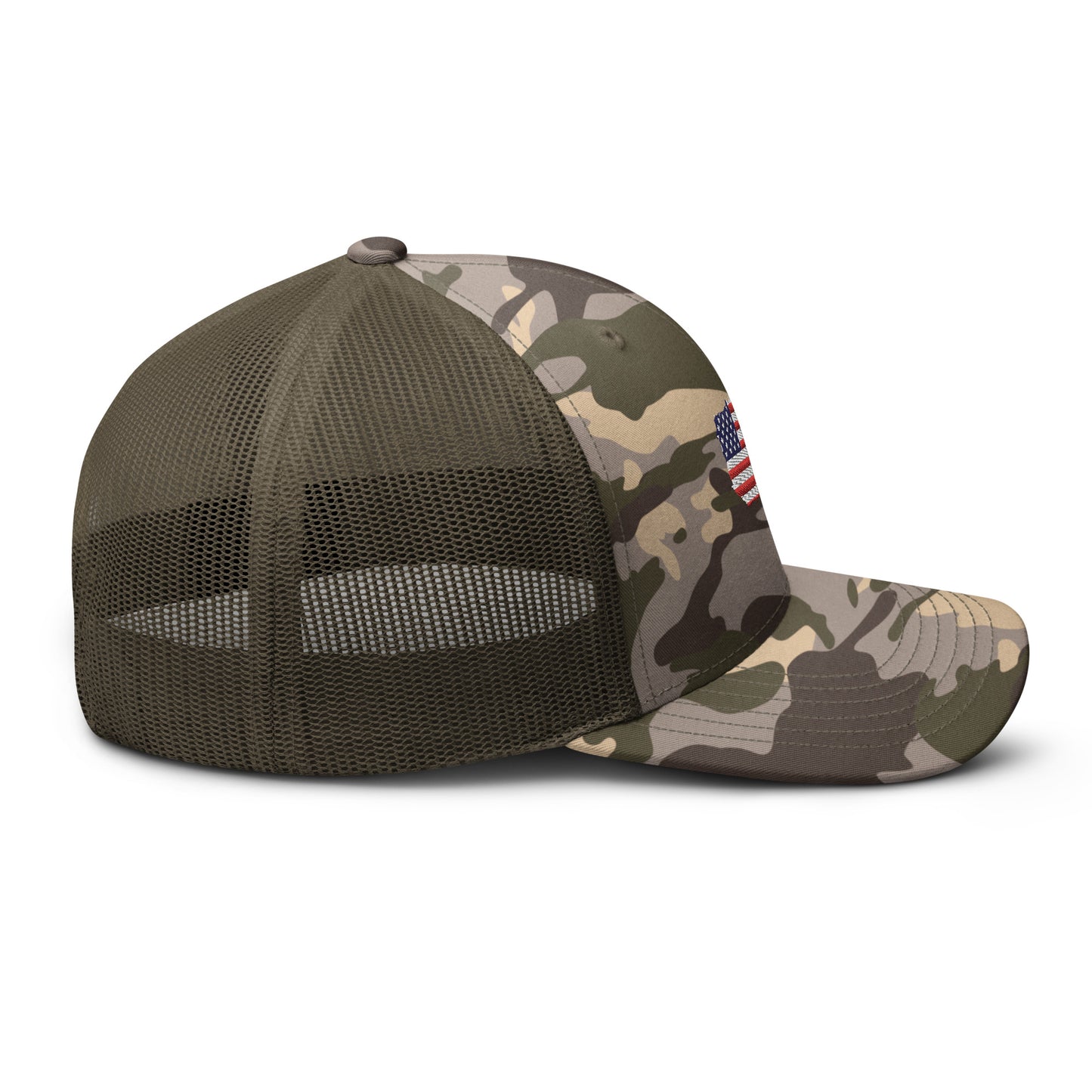 US Flag Camo trucker hat - SkullVibe