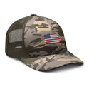 US Flag Camo trucker hat - SkullVibe