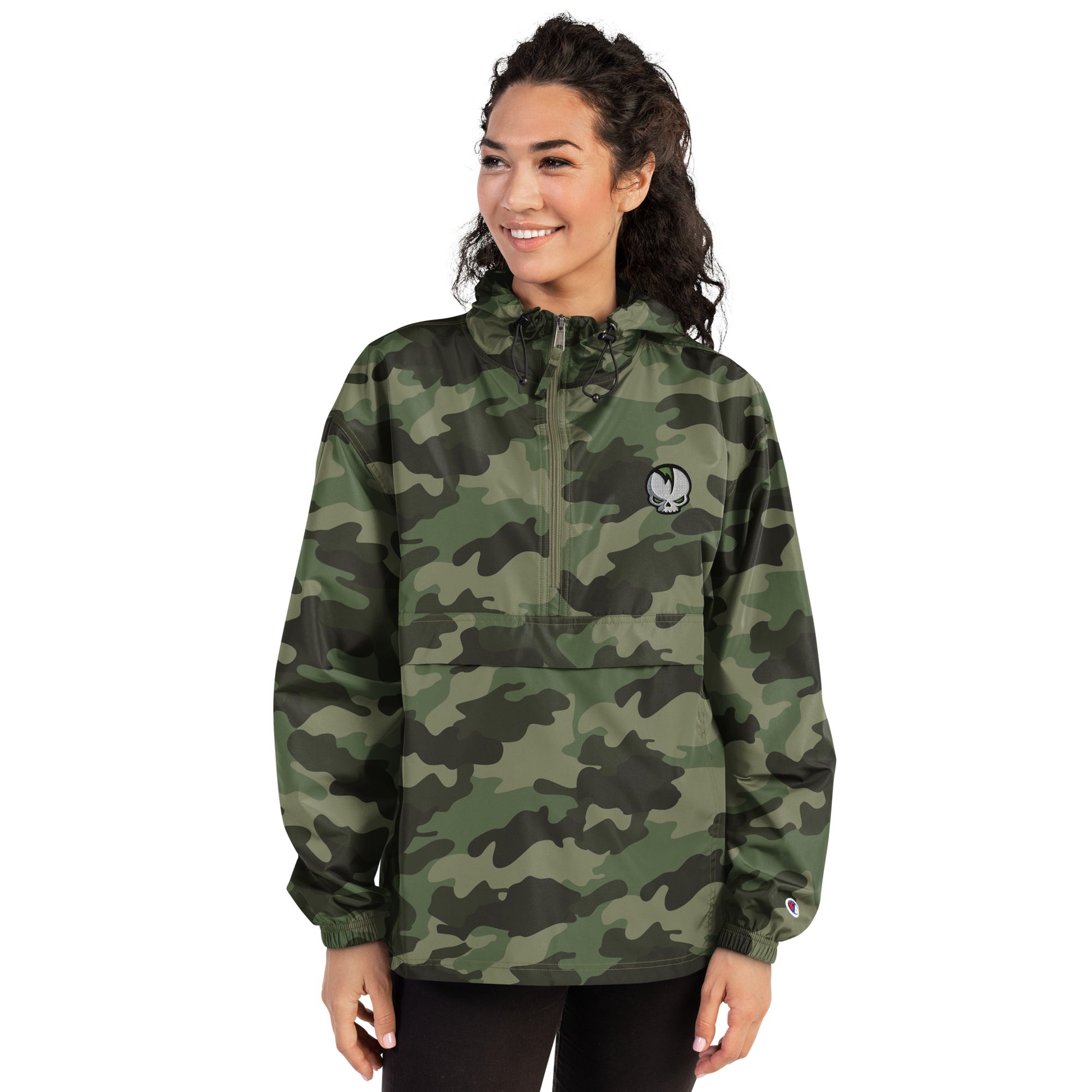 Skullvibe x Champion Camo Packable Jacket - SkullVibe