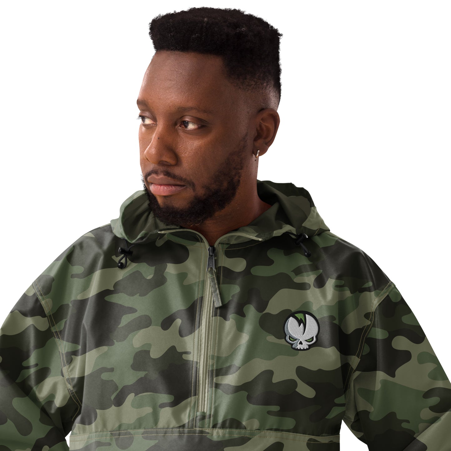 Skullvibe x Champion Camo Packable Jacket - SkullVibe