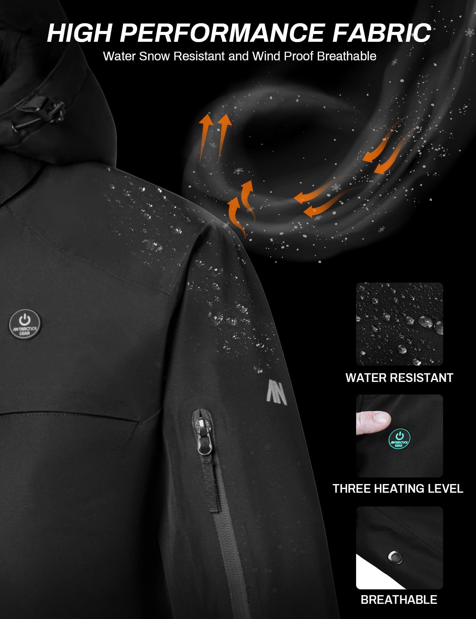 Sv Antartic Hardshell Heated Jacket - SkullVibe