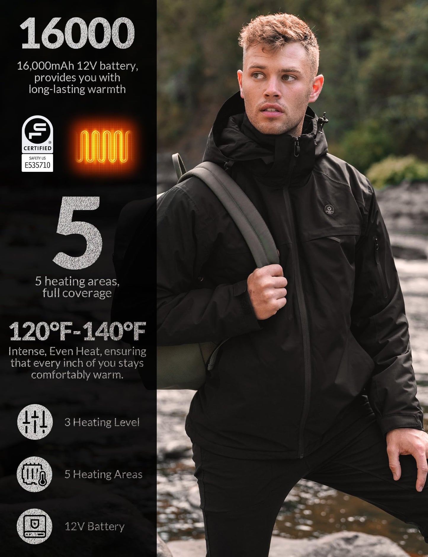 Sv Antartic Hardshell Heated Jacket - SkullVibe