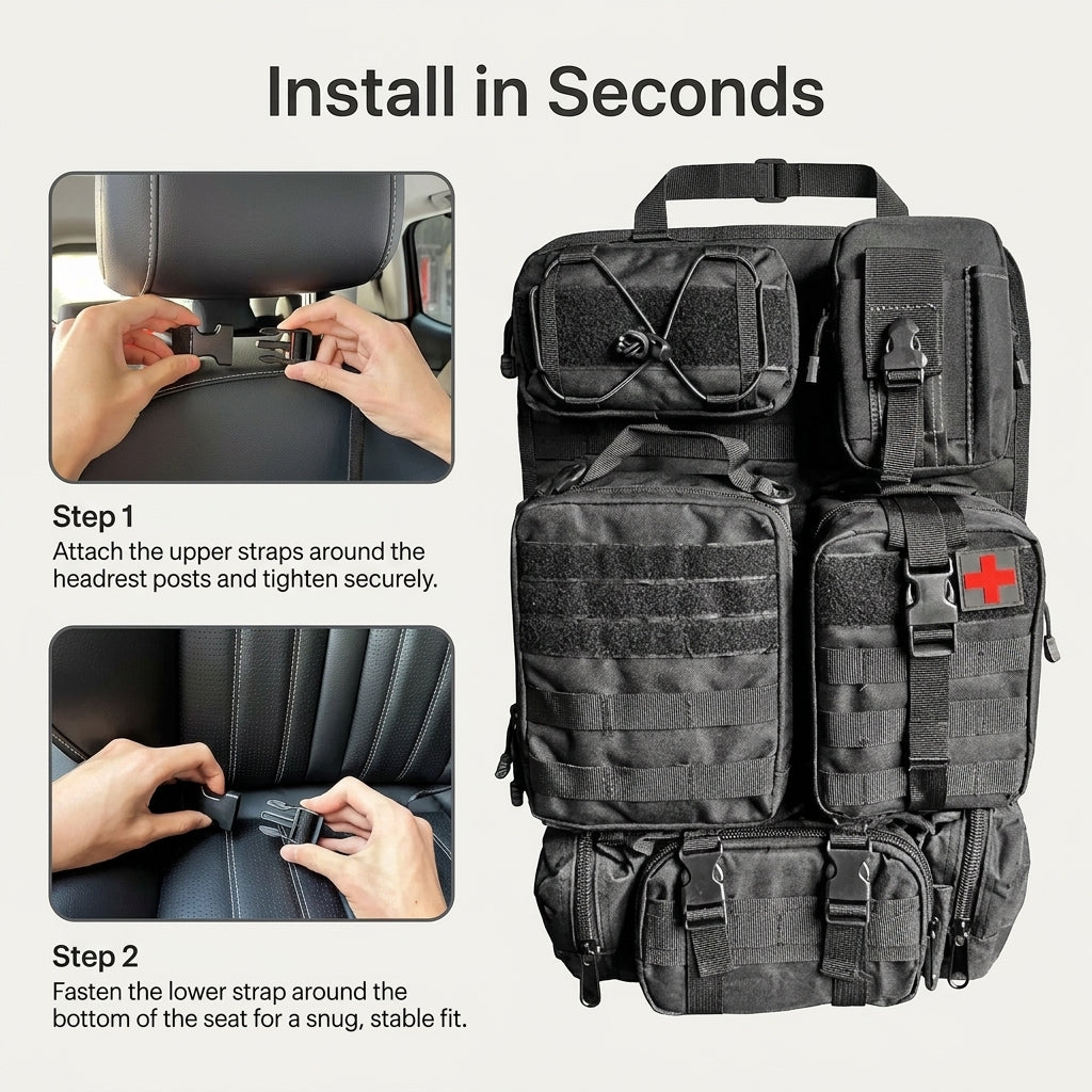 Taktisches MOLLE Sitz-Organizer-Set