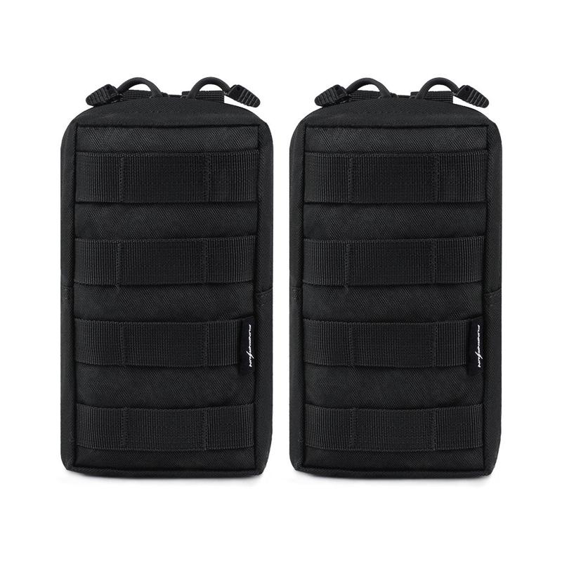 2 Pack Tactical Water-Resistant Molle Pouches - SkullVibe