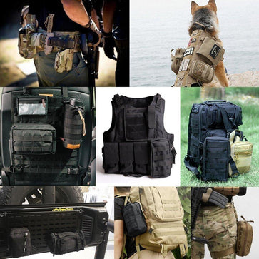 FLAPI Water-Resistant 2-Pack Tactical Pouches 2 Pack Tactical Water-Resistant Molle Pouches – Skullvibe main image 2