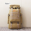 60L Large Tactical Canvas Backpack Bags - SkullVibe