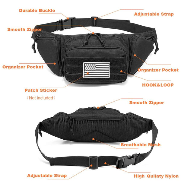 Tactical Military Waist Bag - SkullVibe