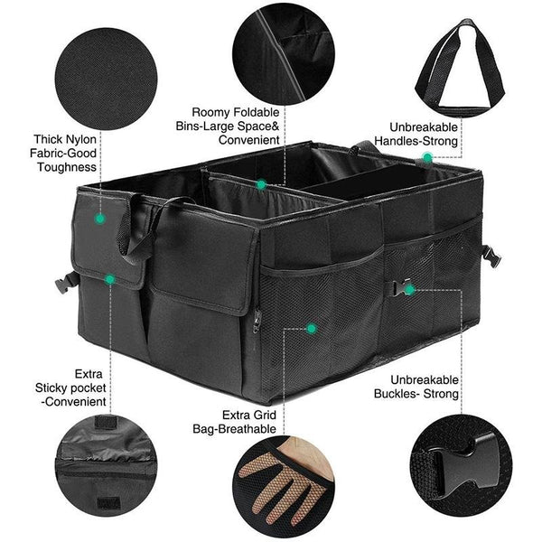 Vehicle Foldable Trunk Organizer - SkullVibe